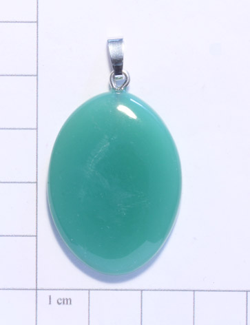 Chrysopras-Anhänger, Cabochon