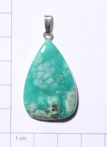 Chrysopras-Anhänger, Cabochon