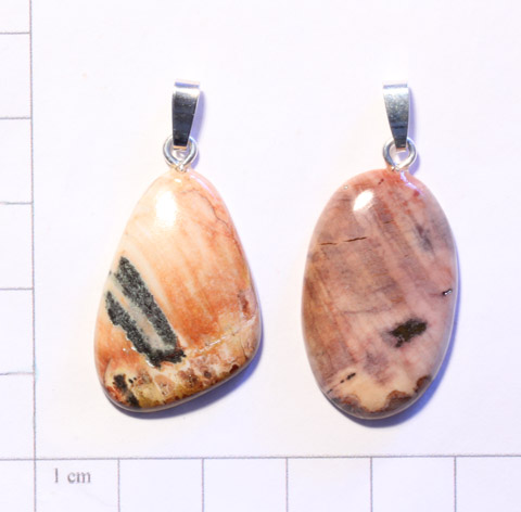 verst. Holz- Anhänger, Cabochon