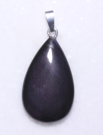 schwarzer Obsidian-Anhänger, Cabochon 